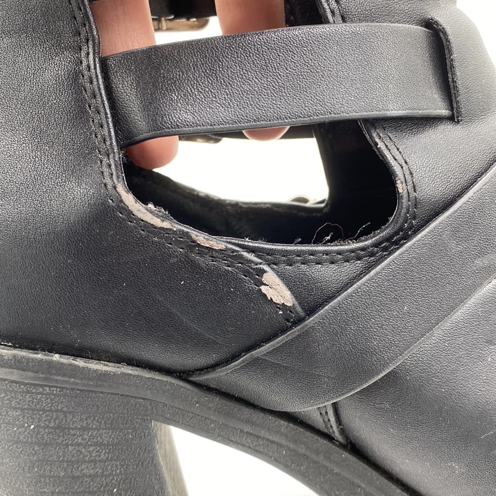 Charlotte Russe Platform Ankle Booties Buckle Black Womens Size 8 - Picture 10 of 16